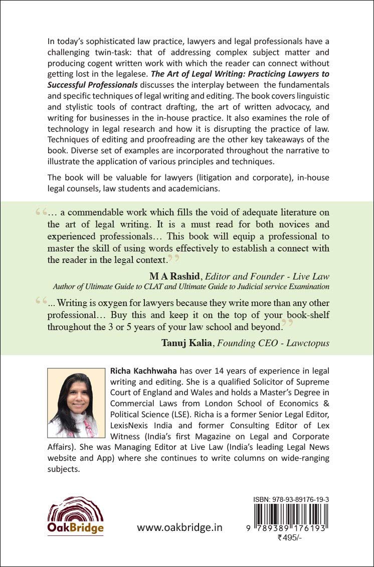The Art of Legal Writing | Richa Kachhwaha | OakBridge - Image 3