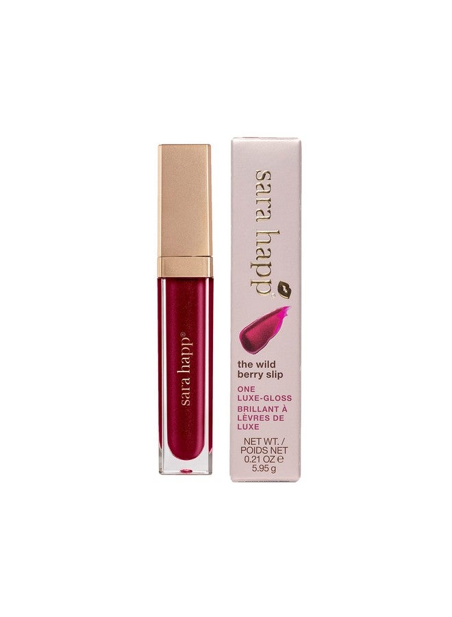 sara happ Wild Berry Slip One Luxe Gloss Juicy Berry Gloss Highimpact Shine & Longlasting Wear Nourish Hydrate And Heal Your Lips 0.21 Fl. Oz. - Image 3