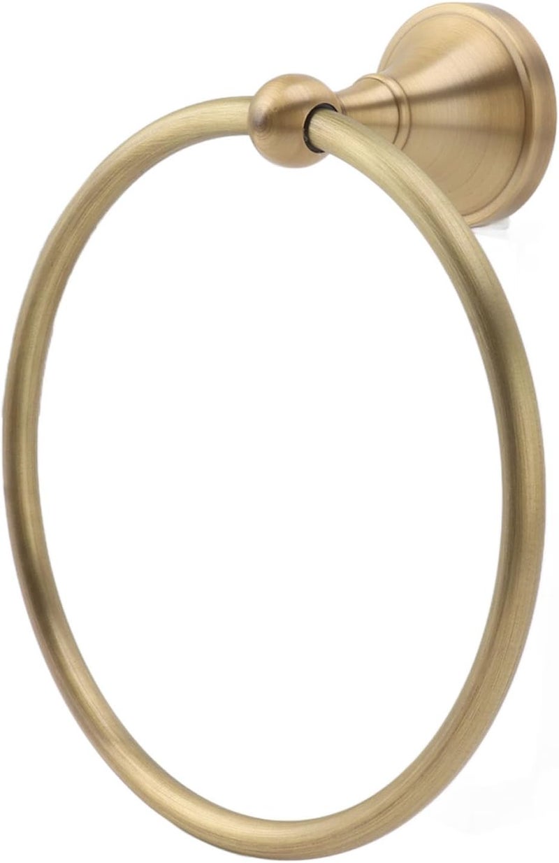 Bath Towel Ring, Multifunction Round Wall Mounted Copper Towel Ring Bathroom Hardware Accessories for Bathroom, Sturdy and Durable (960830) - Image 1