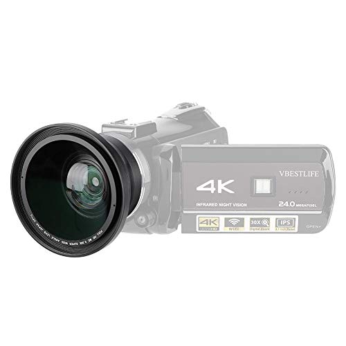 Serounder 37mm 0.39X Professional HD Wide Angle Lens with Macro Lens and 37mm Phone Clip for Camcorder DSLR Camera - Image 1