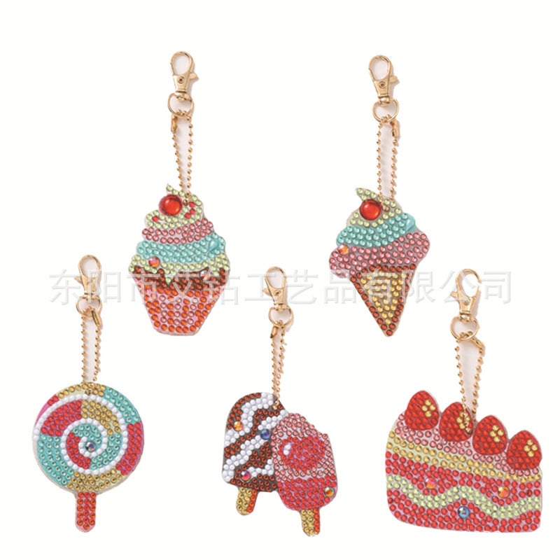 New Best-Selling Cartoon Animal Key Chain 5D Diamond Painting Children'S Handmade Diy Puzzle Small Pendant - Image 2