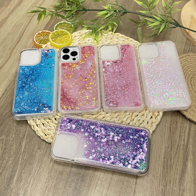 Fashion Flowing Sand Phone Case Mix Color 5 For Iphone 15 Plus Christmas Gift - Image 1