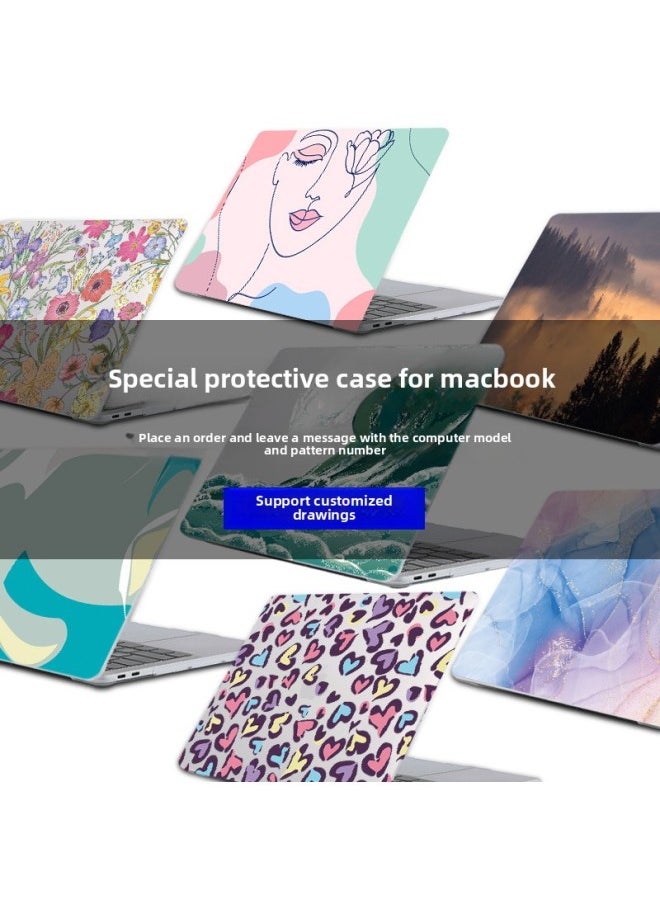 Generic - For Mac Apple Laptop Protective Case Pro14 Patterned Case MacBook Protective Case 16-Color:469-Applicable Model:14Pro A2442/A2779/A2918/A2992/A3112/A3185/A3401 - Image 1