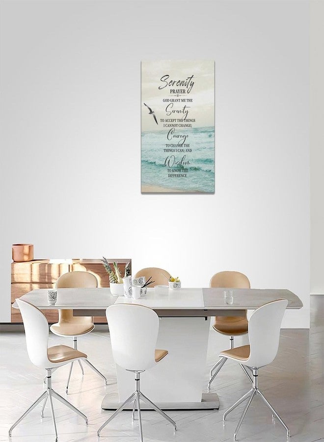MountFlow Serenity Prayer Decor Wall Art God Grant Me The Serenity Canvas Prints Bible Verse Poster Christian Religious Gifts Scripture Artwork for Bedroom Office Living Room 12"x16" - Image 4