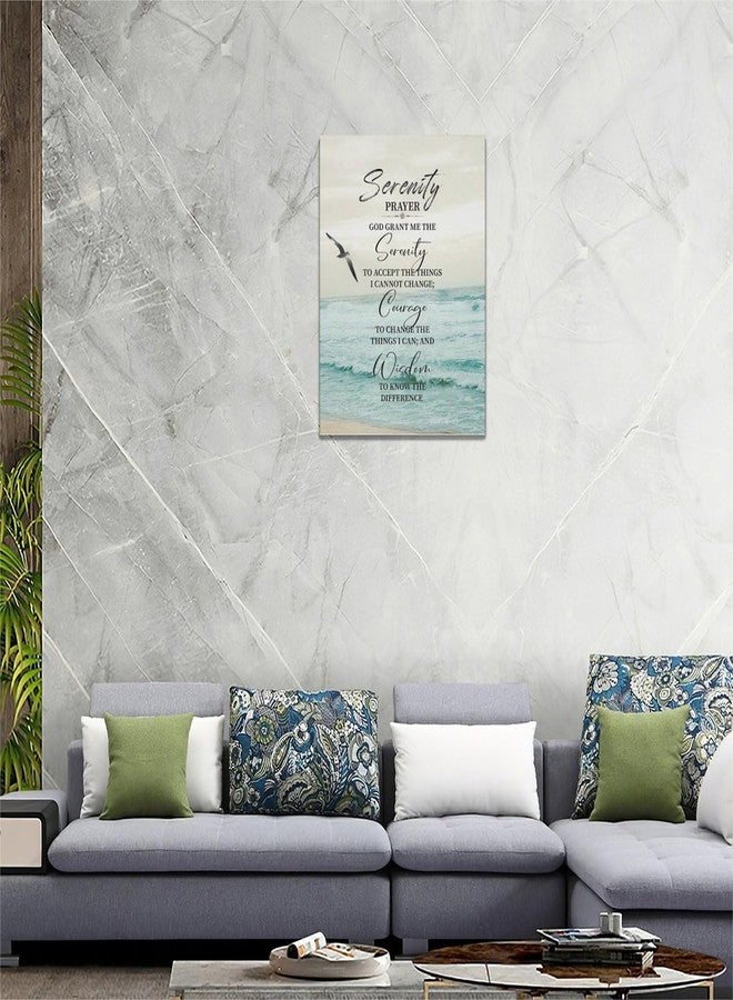MountFlow Serenity Prayer Decor Wall Art God Grant Me The Serenity Canvas Prints Bible Verse Poster Christian Religious Gifts Scripture Artwork for Bedroom Office Living Room 12"x16" - Image 5