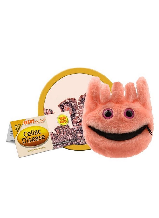 جاينت مايكروبز دمية Giantmicrobes Celiac Disease Plush - تعرف على الأمراض المزمنة والغلوتين، هدية الشفاء من أمراض الأمعاء، هدية ممتعة للأصدقاء والعائلة وأطباء الجهاز الهضمي والطلاب وعشاق الأطعمة الخالية من الغلوتين  - Image 1