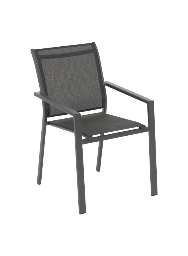 Hesperide Essentia Stackable Garden Armchair Anthracite and Graphite 88 x 64 x 56 cm 196810A - Image 1