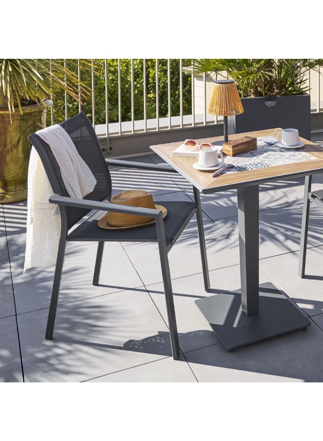 Hesperide Essentia Stackable Garden Armchair Anthracite and Graphite 88 x 64 x 56 cm 196810A - Image 5
