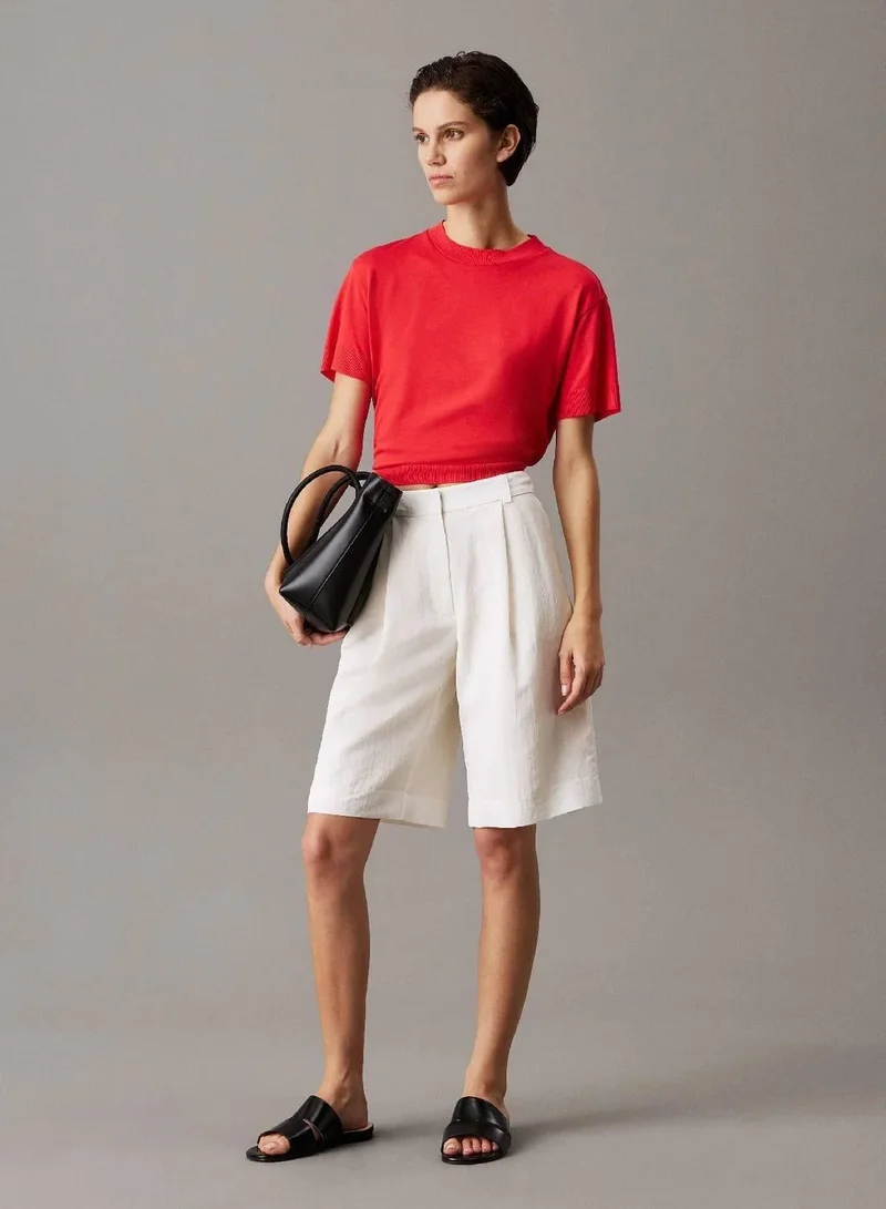 Wide Pleated Shorts