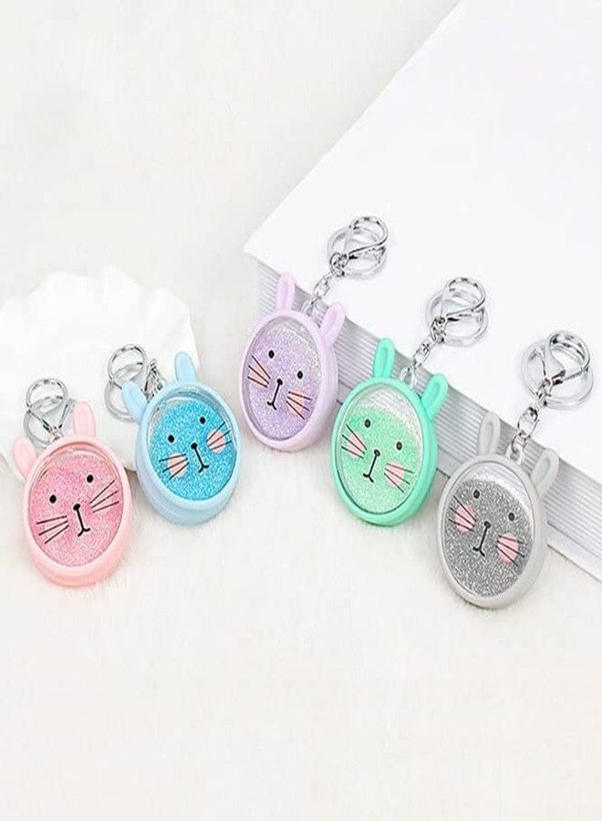 AMANVANI (1 piece) Cute Water Glitter Key chain For Girls Cartoon Key ring For Girls Kids Birthday Return Gifts Key chain - Image 1