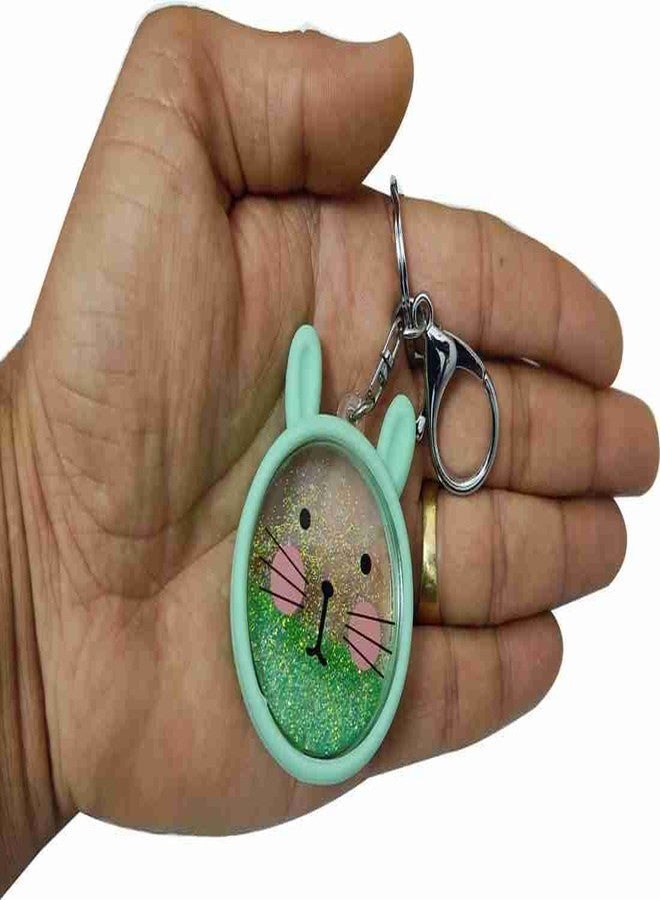 AMANVANI (1 piece) Cute Water Glitter Key chain For Girls Cartoon Key ring For Girls Kids Birthday Return Gifts Key chain - Image 4