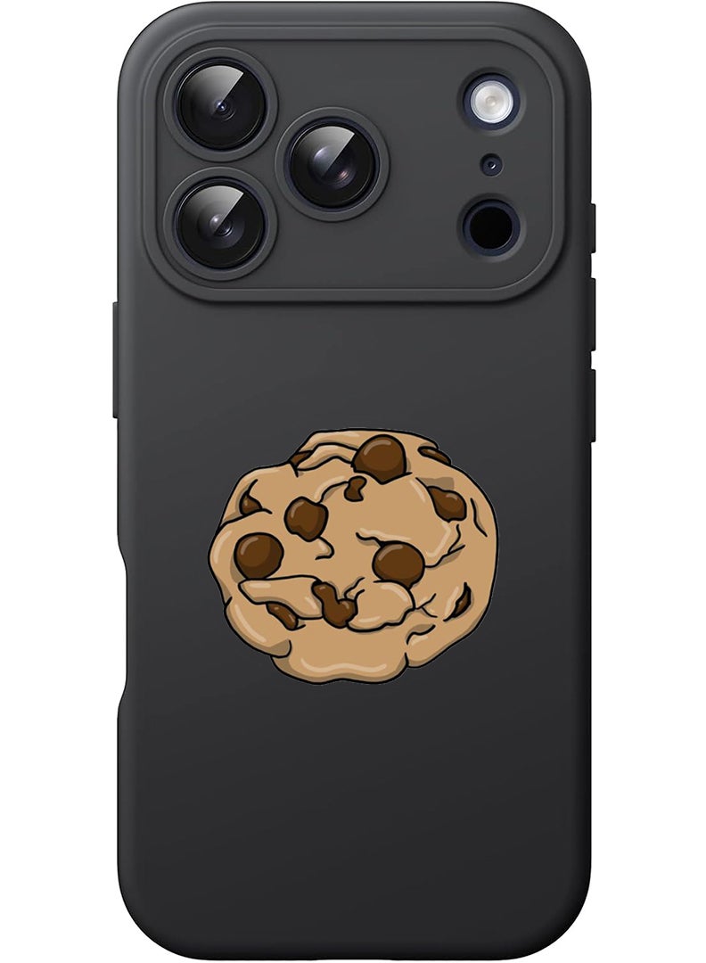 Theodor Protective Slim Fit Case Liquid Silicone Cover with Full Body Protection Anti-Scratch Shockproof Case For Apple iPhone 17 Pro Max (Black) Cookie - Image 1