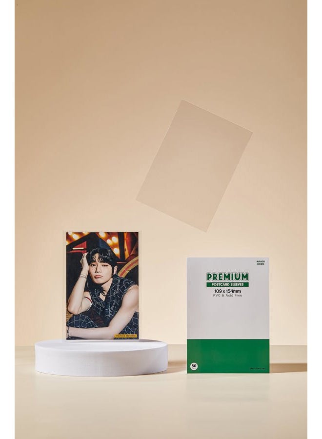 Mandu Deco Kpop Postcard Sleeves Clear Polypropylene Card Protector for Albums Postcards 4x6 inches, PVC Free and Acid Free, 50 Sleeves per Pack (109x154mm) - Image 3