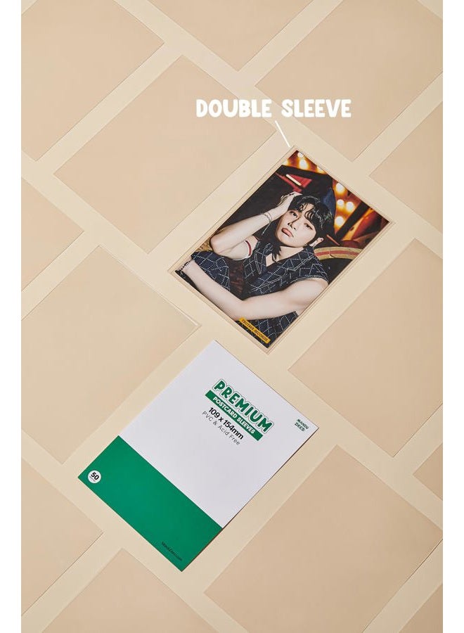 Mandu Deco Kpop Postcard Sleeves Clear Polypropylene Card Protector for Albums Postcards 4x6 inches, PVC Free and Acid Free, 50 Sleeves per Pack (109x154mm) - Image 4