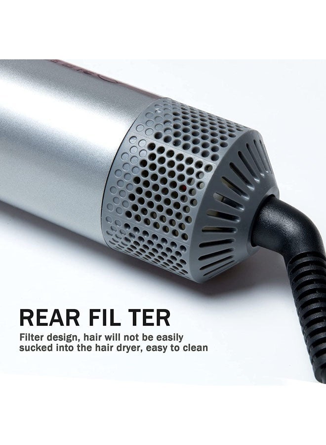 مجفف شعر متعدد الوظائف 5 في 1 - تجفيف وتصفيف سريع باللون الرمادي/الوردي - Image 4