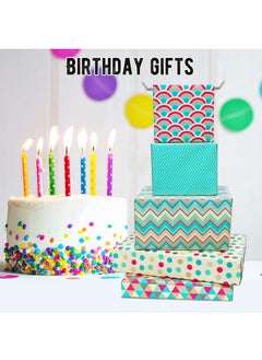 KASTWAVE Birthday Gift Wrapping Paper Set Included 6 Pack Gift Wrap Paper with Ribbon, Sticker and Tape, for Birthday, Weddings, Graduations, Boys, Girls, All Occasion  - Image 3