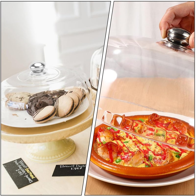 Plastic Cake Dome Cover 2pcs, Acrylic Food Dome, 26x11cm Cake Protector Lid for Party Dessert Display and Outdoor Kitchen Use - Image 4