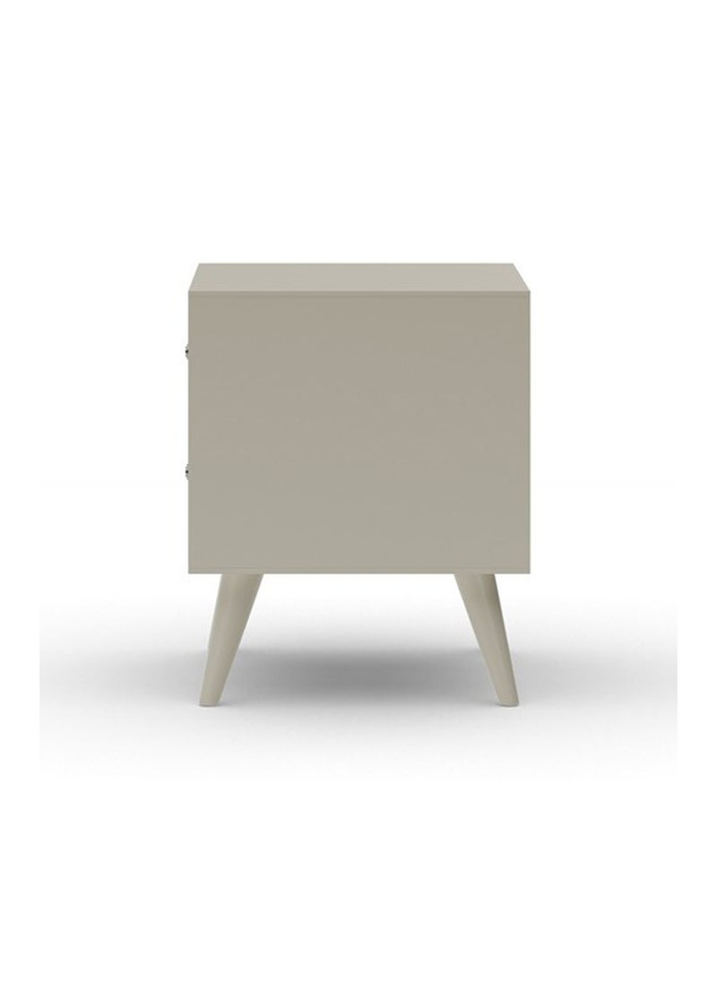 ROYALOAK Royaloak Lucca Side Table | Two Drawers | HDF Construction | Elegant High-Gloss Finish | Modern Design | Durable & Long-lasting | Side Table with Storage  - Image 2