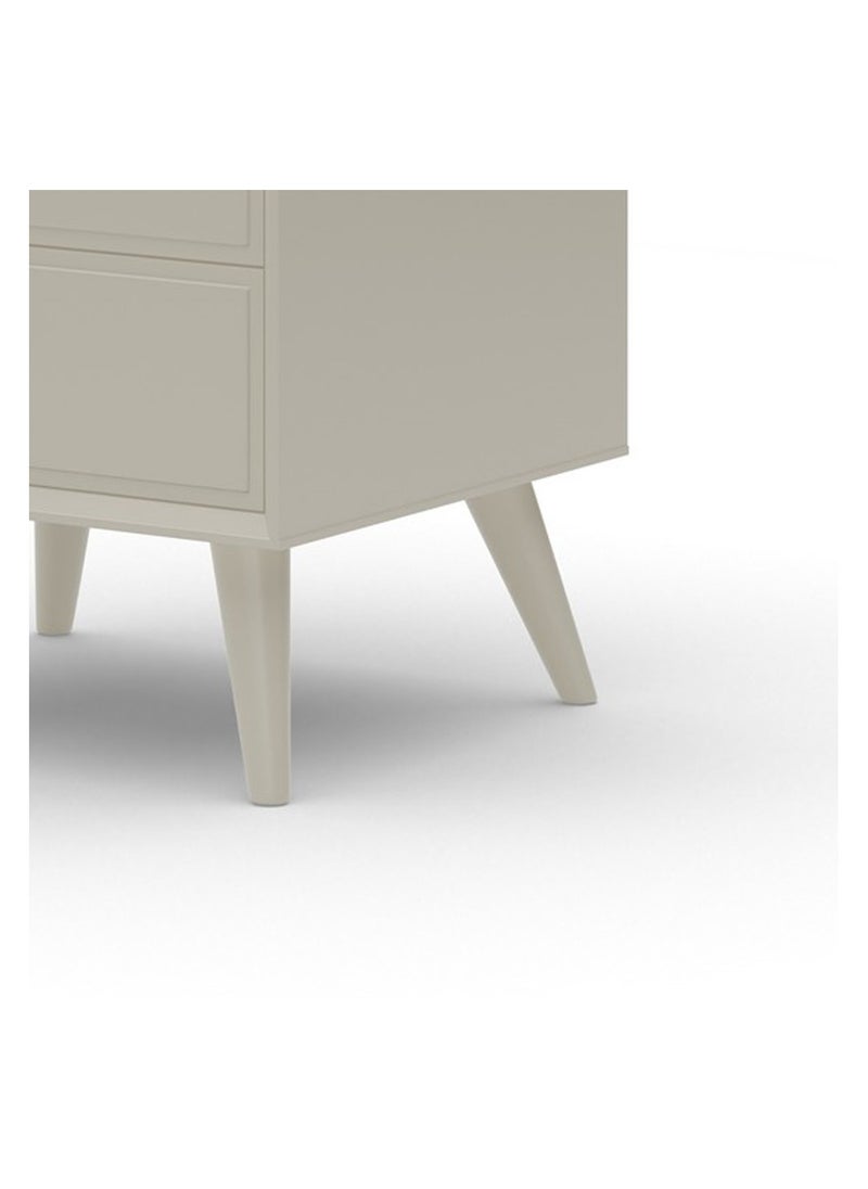 ROYALOAK Royaloak Lucca Side Table | Two Drawers | HDF Construction | Elegant High-Gloss Finish | Modern Design | Durable & Long-lasting | Side Table with Storage  - Image 5