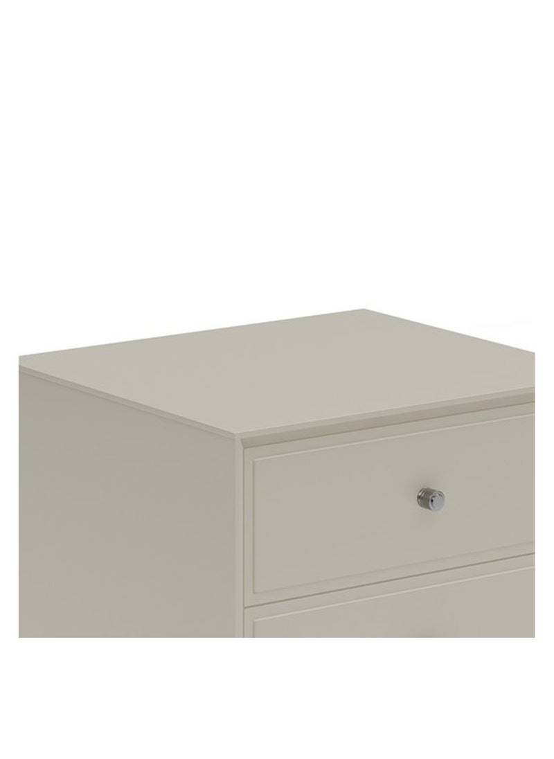 ROYALOAK Royaloak Lucca Side Table | Two Drawers | HDF Construction | Elegant High-Gloss Finish | Modern Design | Durable & Long-lasting | Side Table with Storage  - Image 4