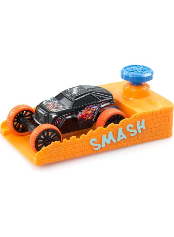سيلفر ليت مجموعة Exost Smash N Go Stunt Pack، سيارات قتالية تعمل ببطارية Smash، لعبة تصادم مزدوجة الإطلاق، سيارات سباق مزودة بقاذفات قفل، ألعاب حركة عالية السرعة للأولاد من عمر 3 سنوات فما فوق، لا تحتاج إلى بطاريات - Image 1