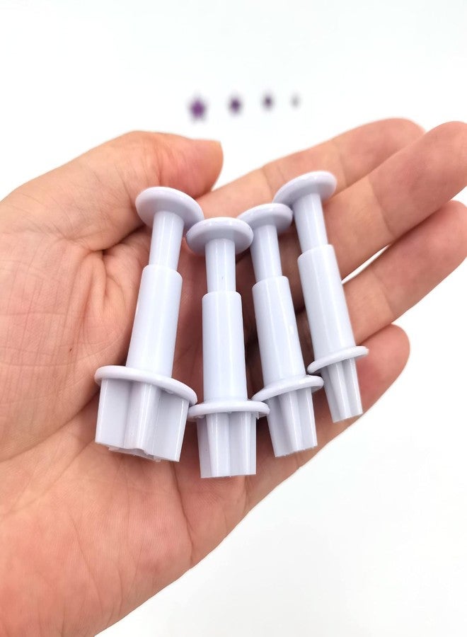 Skytail 4pc Star Shape Plunger Cutter Set Dough Cutter Cookie Stamps Chocolate Fondant Sugarcraft Gumpaste Cake Decoration Cupcake Decorating Tool DIY Mold Topper Party Snacks Treats for Kids - Image 4