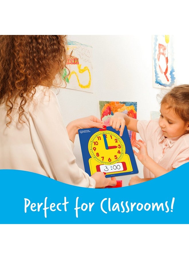 Learning Resources Write & Wipe Demonstration Clock 1 Piece Ages 6+ Paper Clocks For Teaching First Grade Learning Games Teaching Time Essentials Homeschool Supplies Classroom Supplies  - Image 4