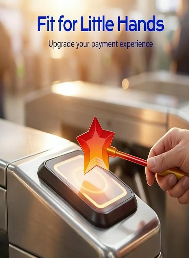 عصا بطاقة ائتمان، عصا بطاقة خصم مطبوعة بتقنية ثلاثية الأبعاد للدفع بلمسة واحدة، حامل بطاقة دفع بدون تلامس على شكل عصا سحرية، مناسب للدفع بدون تلامس (أصفر ذهبي) - Image 4