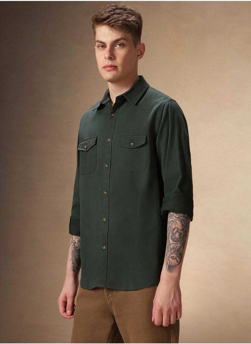 Dennis Lingo Dark Green Shirt For Men For Men  - Image 2