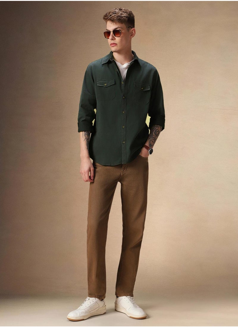 Dennis Lingo Dark Green Shirt For Men For Men  - Image 5