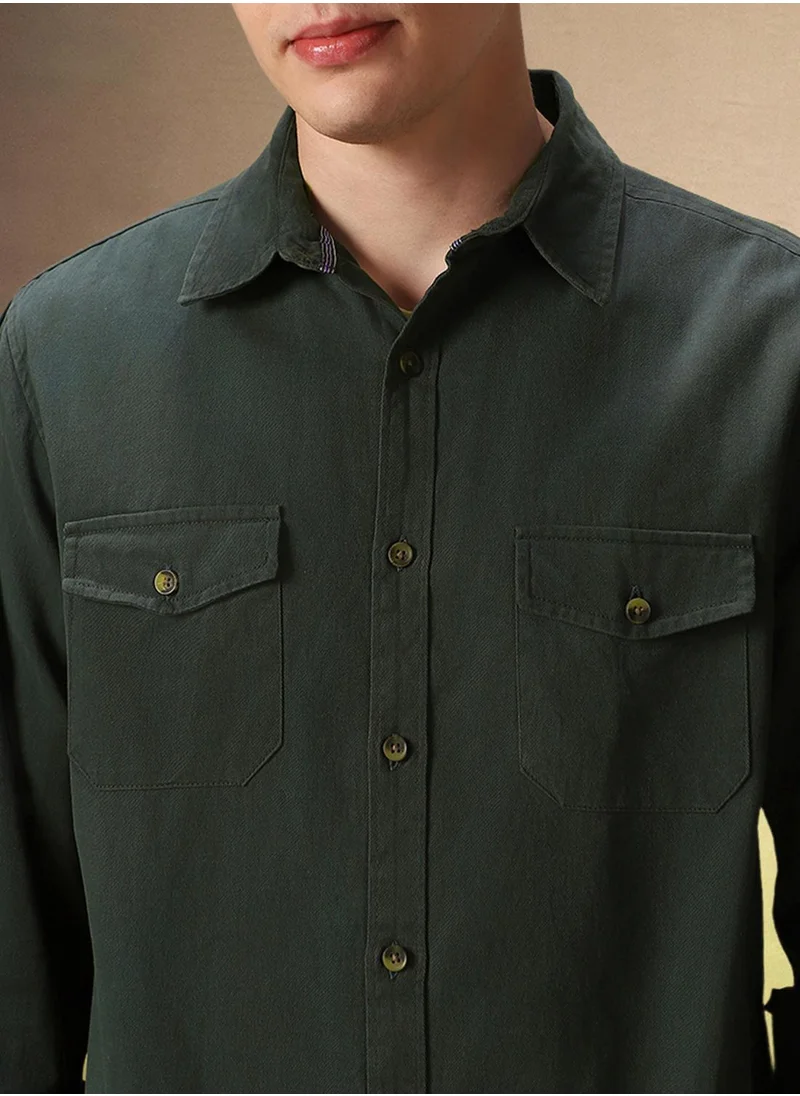 Dennis Lingo Dark Green Shirt For Men For Men