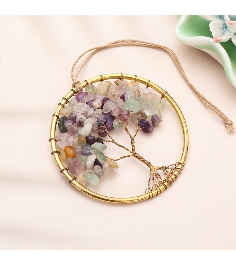 1pc Blue Tree Of Life Dreamcatcher Car Pendant Bag Charm Keychain Wall Decoration For Weddings Christmas Halloween Valentine S Day Thanksgiving Mother S Day Perfect Gift - Image 5