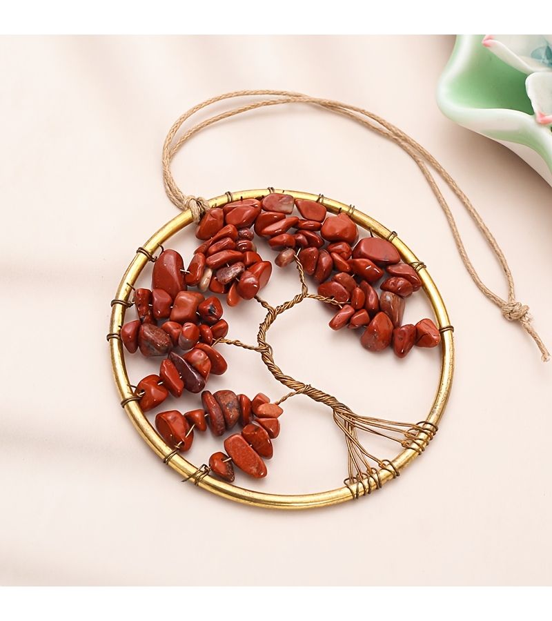 1pc Blue Tree Of Life Dreamcatcher Car Pendant Bag Charm Keychain Wall Decoration For Weddings Christmas Halloween Valentine S Day Thanksgiving Mother S Day Perfect Gift - Image 1