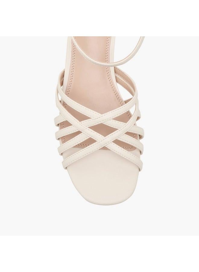 Celeste Women Cross-Strap Sandals with Pin Buckle Closure and Block Heels - Image 4