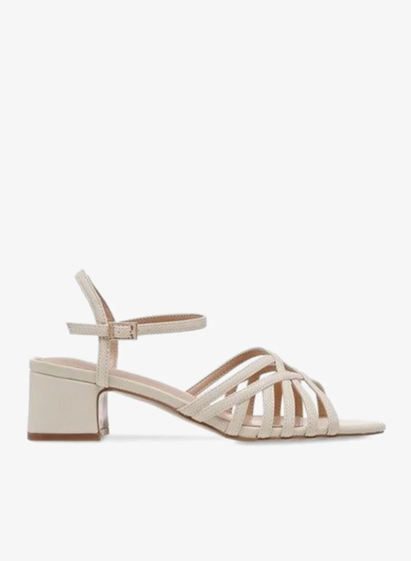 سيليست صنادل نسائية بحزام متقاطع وكعب بلوك بإبزيم دبوس