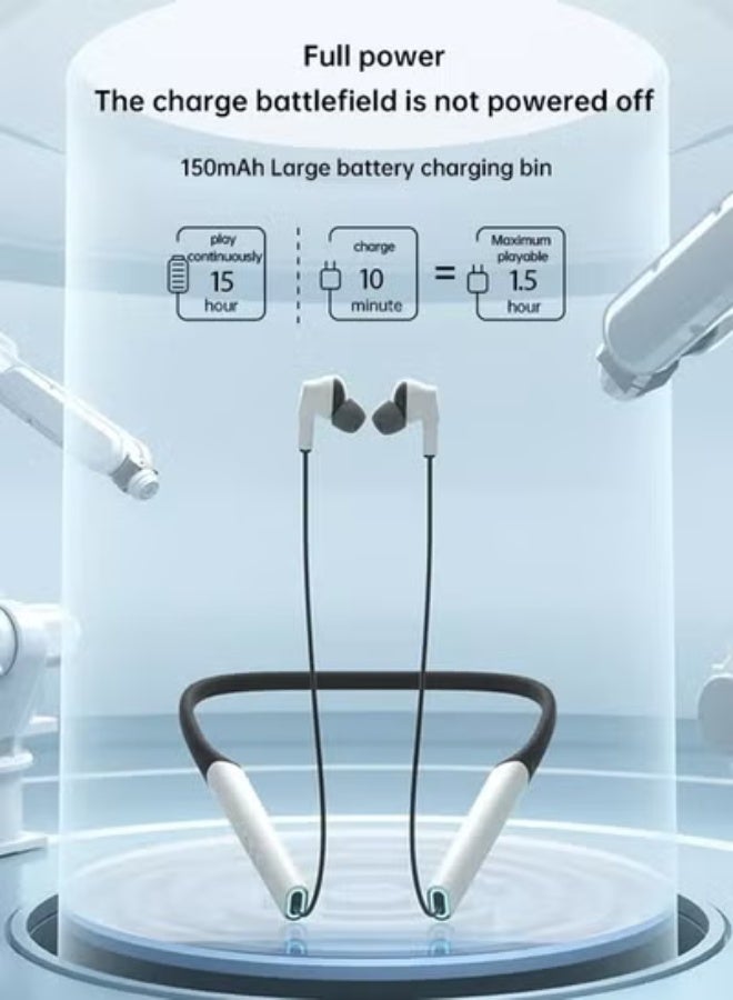 ساناج سماعة ساناج H3S اللاسلكية بتصميم حول الرقبة – بلوتوث رياضية مقاومة للماء مع ميكروفون، عزل للضوضاء، مناسبة للألعاب والموسيقى - Image 2