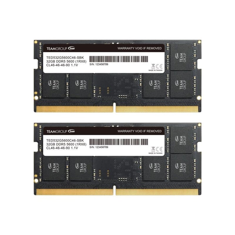 TEAMGROUP Elite SODIMM DDR5 64GB 2x32GB 5600Mhz PC544800 CL46 NonECC Unbuffered 11V 262 Pin Laptop Memory Module Ram TED564G5600C46ADCS01 - Image 3