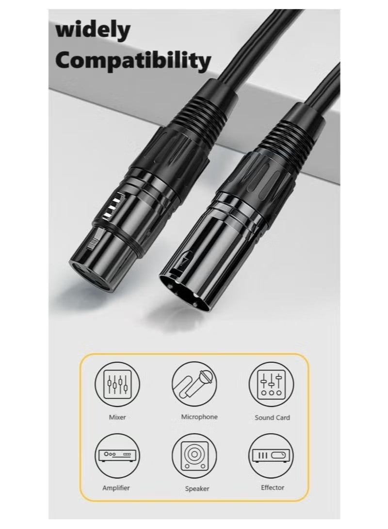 Kaza 10 feet /3 meters XLR cable - Shielded microphone cable for studio recording and live production, gold-plated pins, male to female, for microphone and balanced analog line level - Image 4