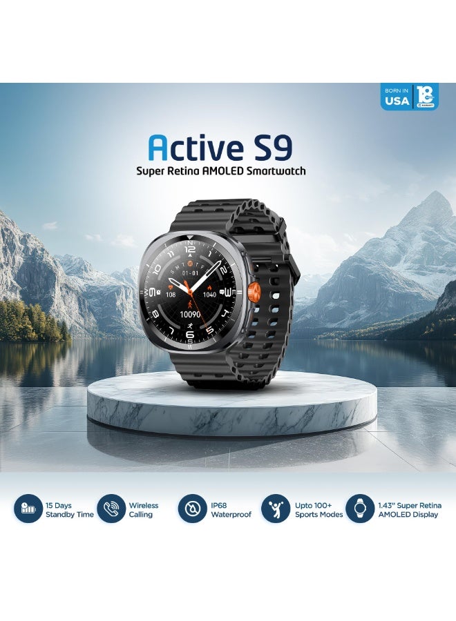 IQ TOUCH Active S9 Smart Watch with 1.43" Super Retina AMOLED Display - Wireless Calling - IP68 Waterproof - Image 3
