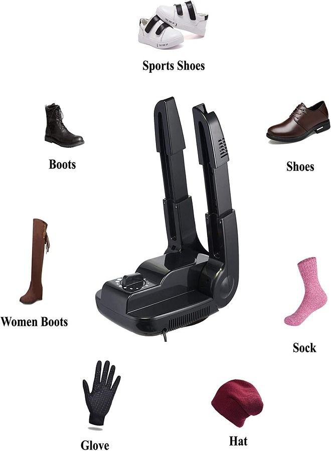 Portable Electric Shoe Glove Boot Dryer and Warmer,with Folding and Drying Rack  - Image 2