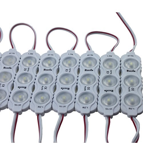 REXTiN Super Bright 200pcs New Model 2835 3 LED Module 120-150LM Per Module Waterproof Decorative Light for Letter Sign Advertising Signs with Tape Adhesive Backside (White) - Image 2