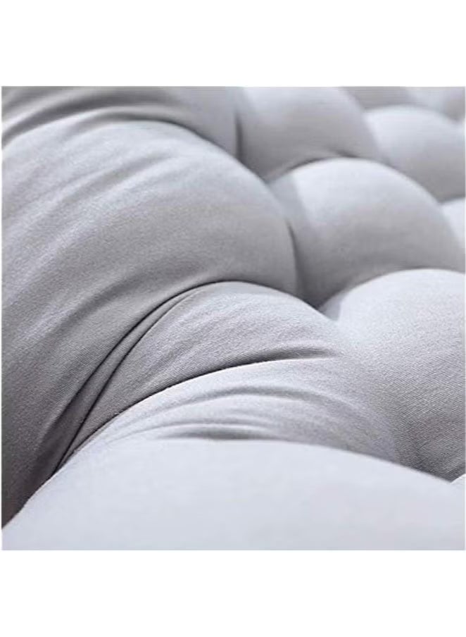 Bukela Lounge Chair Cushion Pad,Thickened Patio Garden Indoor Outdoor Rattan Recliner Portable Sustainable Sun Lounger Cushion,Window Seat Mattress Gray 48x120cm(19x47inch) - Image 4