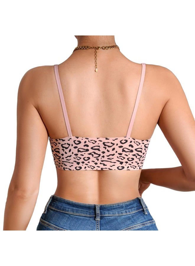 DEANGELMON 4 Pieces V Neck Bralettes Padded Seamless Adjustable Straps Bra Everyday Basic Sleeping Bras (4P9,S) - Image 3