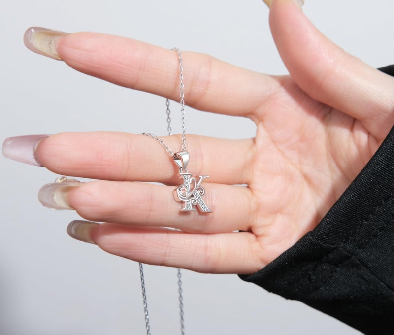 SHBOAZED S925 Sterling Silver Initial Letter Necklaces for Women Dainty Letter Chain Necklace for Women Personalized Jewelry Gifts K - Image 3