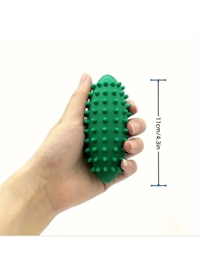 كرة تدليك خضراء من PVC على شكل قنفذ لتحفيز عضلات القدم والجسم، بكرة اللياقة المنزلية - Image 3