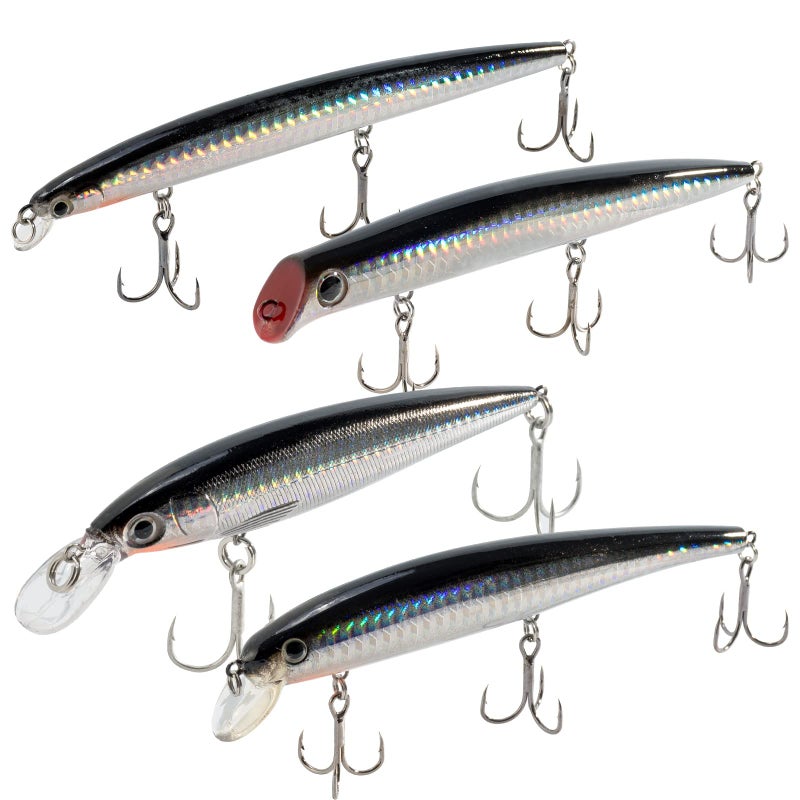 Dr.Fish Saltwater Fishing Lures 5 Inches Surf Fishing Striper Lures Saltwater Minnow Mustad Hooks Jerkbait Popper Plugs Inshore Offshore Ocean Fishing Mackerel Bluefish Barracuda Lures - Image 1