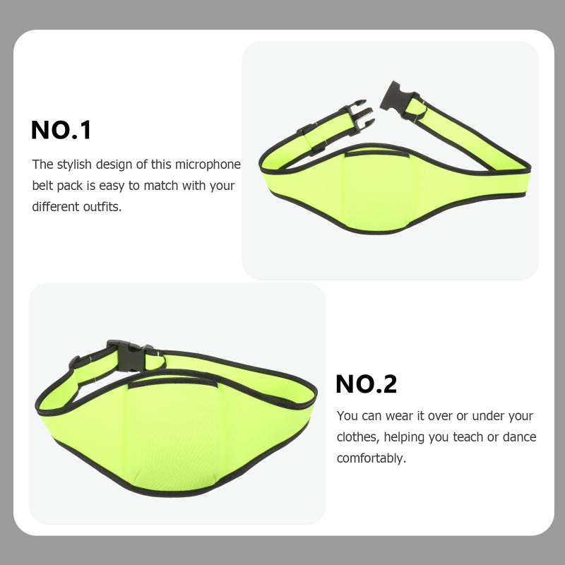 2pcs Fitness Mic Belt Running Bag Portable Mic Belt Holder Microphone Waist Pack - Image 5
