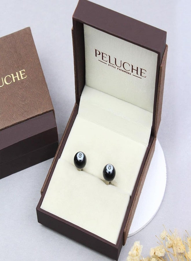 Peluche Men’s Novelty Ball-8 Cufflinks - Image 5
