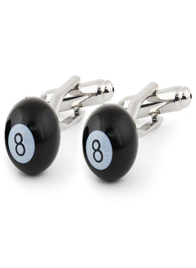 Peluche Men’s Novelty Ball-8 Cufflinks - Image 1