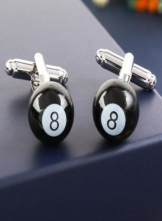 Peluche Men’s Novelty Ball-8 Cufflinks - Image 2